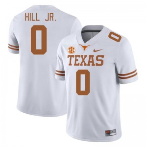 Men Anthony Hill Jr. White Texas Longhorns #0 SEC Conference Replica Jersey 841958-634