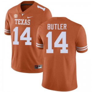 Men Aaron Butler Texas Orange Texas Longhorns #14 Football Alumni Jersey 108586-777