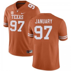 Men Alex January Texas Orange Texas Longhorns #97 Football 2025-26 Jersey 376311-963