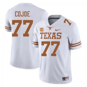 Men Andre Cojoe White Texas Longhorns #77 Football Official Jersey 451050-372