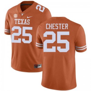 Men Caleb Chester Texas Orange Texas Longhorns #25 Football Stitched Jersey 518377-338