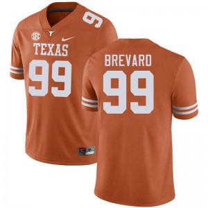 Men Cole Brevard Texas Orange Texas Longhorns #99 Football Game Jersey 983936-496