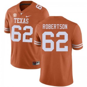 Men Connor Robertson Texas Orange Texas Longhorns #62 Football Player Jersey 101364-836