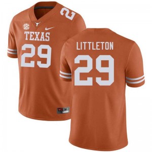Men Graceson Littleton Texas Orange Texas Longhorns #29 Football High School Jersey 524902-485