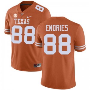 Men Jack Endries Texas Orange Texas Longhorns #88 Football Replica Jersey 518995-381