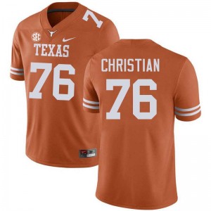 Men Jackson Christian Texas Orange Texas Longhorns #76 Football 2025-26 Jersey 894173-309