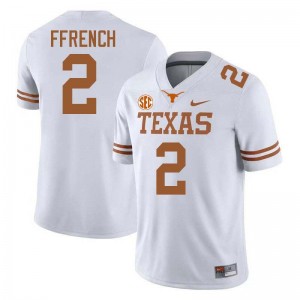 Men Jaime Ffrench White Texas Longhorns #2 Football Limited Jersey 657000-685