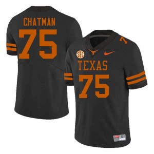 Men Jaydon Chatman Black Texas Longhorns #75 Football Replica Jersey 757795-154