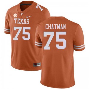 Men Jaydon Chatman Texas Orange Texas Longhorns #75 Football Game Jersey 999423-829