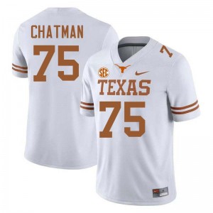 Men Jaydon Chatman White Texas Longhorns #75 Football Official Jersey 308900-527