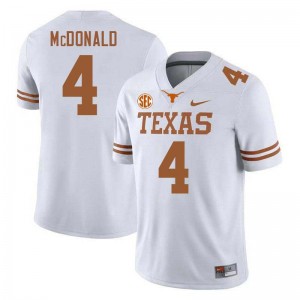 Men Jelani McDonald White Texas Longhorns #4 Football Official Jersey 454115-136