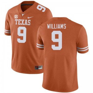 Men Jonah Williams Texas Orange Texas Longhorns #9 Football 2025 Jersey 295063-290