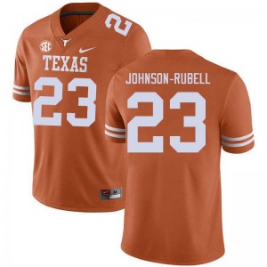Men Jordon Johnson-Rubell Texas Orange Texas Longhorns #23 Football Replica Jersey 688010-902