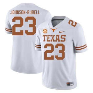 Men Jordon Johnson-Rubell White Texas Longhorns #23 Football NCAA Jersey 491001-328