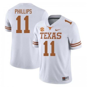 Men Kade Phillips White Texas Longhorns #11 Football University Jersey 375111-369