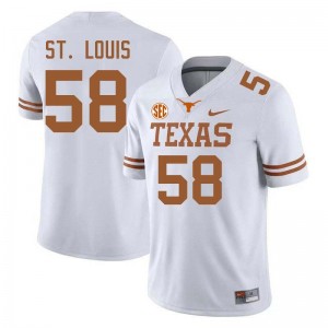 Men Lance St. Louis White Texas Longhorns #58 Football Embroidery Jersey 632274-987