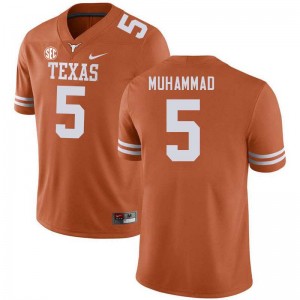 Men Malik Muhammad Texas Orange Texas Longhorns #5 Football NCAA Jersey 220926-572