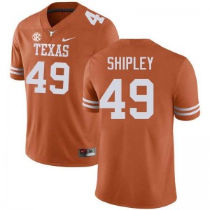 Men Mason Shipley Texas Orange Texas Longhorns #49 Football 2025-26 Jersey 893519-946