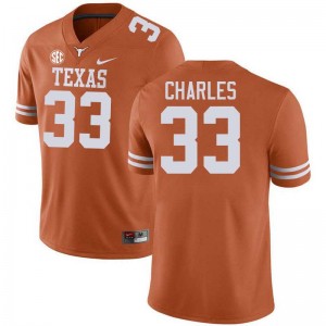 Men Myron Charles Texas Orange Texas Longhorns #33 Football 2025-26 Jersey 486403-447