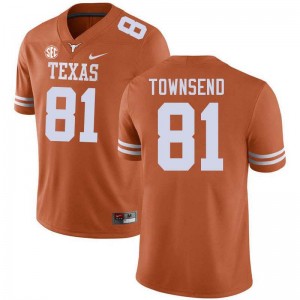 Men Nick Townsend Texas Orange Texas Longhorns #81 Football NCAA Jersey 909172-609