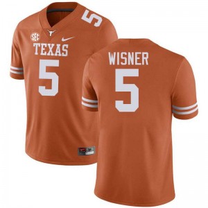 Men Quintrevion Wisner Texas Orange Texas Longhorns #5 Football 2025-26 Jersey 622250-875