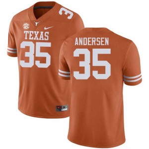 Men Rett Andersen Texas Orange Texas Longhorns #35 Football 2025 Jersey 386690-661