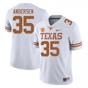 Men Rett Andersen White Texas Longhorns #35 Football Embroidery Jersey 605358-522