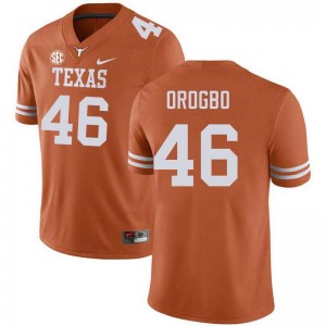 Men Smith Orogbo Texas Orange Texas Longhorns #46 Football Replica Jersey 274613-802