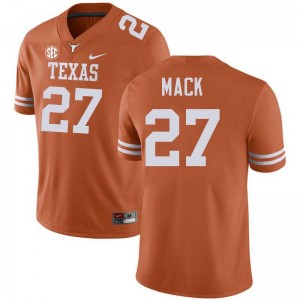 Men Wardell Mack Texas Orange Texas Longhorns #27 Football Game Jersey 952783-367