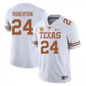 Men Warren Roberson White Texas Longhorns #24 Football 2025 Jersey 193948-763