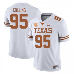 Men Alfred Collins White Texas Longhorns #95 SEC Conference NCAA Jersey 897879-153