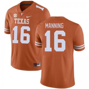 Men Arch Manning Texas Orange Texas Longhorns #16 SEC Conference Embroidery Jersey 584376-653
