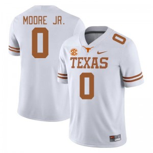 Men DeAndre Moore Jr. White Texas Longhorns #0 SEC Conference 2025-26 Jersey 431968-639