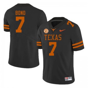 Men Isaiah Bond Black Texas Longhorns #7 SEC Conference Embroidery Jersey 638397-380