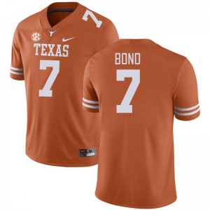 Men Isaiah Bond Texas Orange Texas Longhorns #7 SEC Conference Replica Jersey 216404-289