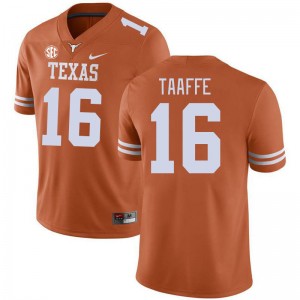 Men Michael Taaffe Texas Orange Texas Longhorns #16 SEC Conference High School Jersey 780443-758