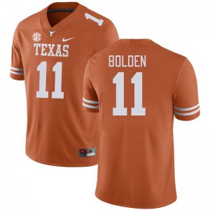 Men Silas Bolden Texas Orange Texas Longhorns #11 SEC Conference NCAA Jersey 445474-674