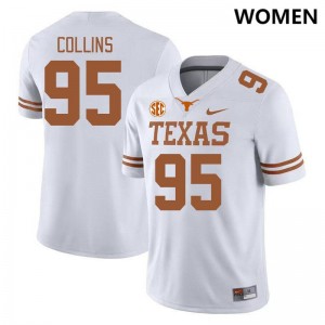 Women Alfred Collins White Texas Longhorns #95 SEC Conference Player Jersey 594229-691