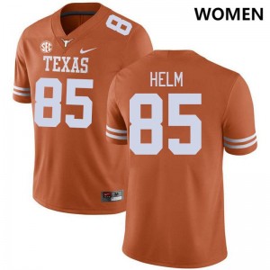Women Gunnar Helm Texas Orange Texas Longhorns #85 SEC Conference Game Jersey 599247-615