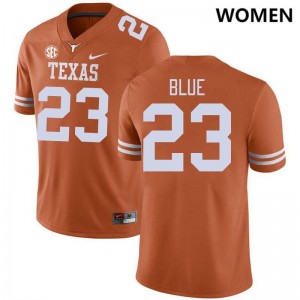 Women Jaydon Blue Texas Orange Texas Longhorns #23 SEC Conference Embroidery Jersey 815341-110