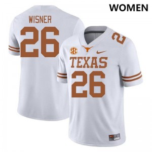 Women Quintrevion Wisner White Texas Longhorns #26 SEC Conference University Jersey 637703-736