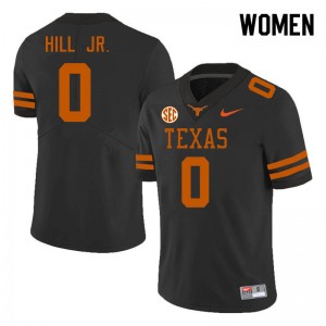Women Anthony Hill Jr. Black Texas Longhorns #0 SEC Conference University Jersey 282107-573