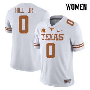 Women Anthony Hill Jr. White Texas Longhorns #0 SEC Conference NCAA Jersey 189213-883