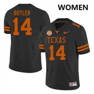 Women's Aaron Butler Black Texas Longhorns #14 Football Limited Jersey 924510-963