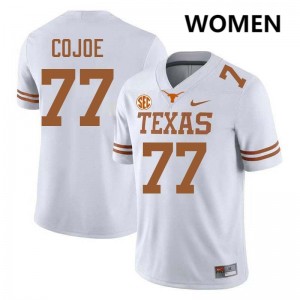 Women's Andre Cojoe White Texas Longhorns #77 Football Alumni Jersey 842123-885