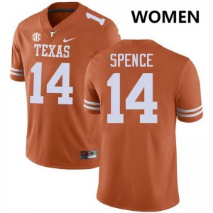 Women's Brad Spence Texas Orange Texas Longhorns #14 Football Alumni Jersey 407977-134