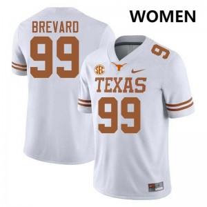 Women's Cole Brevard White Texas Longhorns #99 Football High School Jersey 722074-753