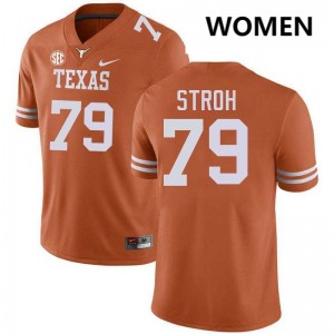 Women's Connor Stroh Texas Orange Texas Longhorns #79 Football 2025-26 Jersey 349827-314