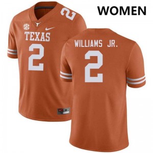 Women's Derek Williams Jr. Texas Orange Texas Longhorns #2 Football Game Jersey 453236-771
