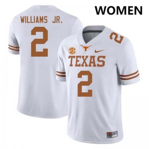 Women's Derek Williams Jr. White Texas Longhorns #2 Football Game Jersey 336237-220
